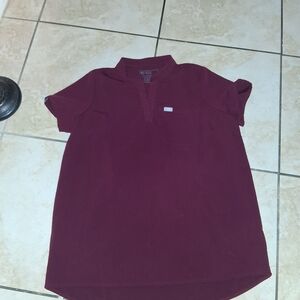 Figs Vitale Maternity Women's Top in Burgundy